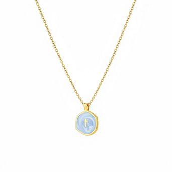 KAUFLY Dainty Simple 18K Gold Plated Cross Necklace for Women
