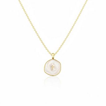 KAUFLY Dainty Simple 18K Gold Plated Cross Necklace for Women