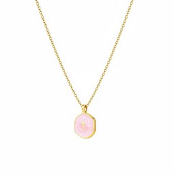 KAUFLY Dainty Simple 18K Gold Plated Cross Necklace for Women