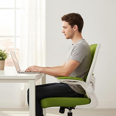 KAUFLY Ergonomic Mesh Chair with Flip-up Armrests & Swivel, Adjustable Support