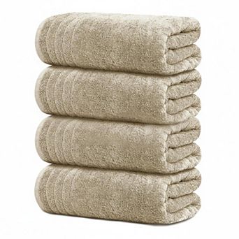 KAUFLY 4-Pack 30"x60" Cotton Bath Towels - Lightweight, Quick Dry, Super Soft & Absorbent