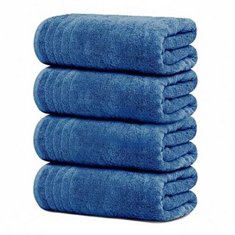 KAUFLY 4-Pack 30"x60" Cotton Bath Towels - Lightweight, Quick Dry, Super Soft & Absorbent