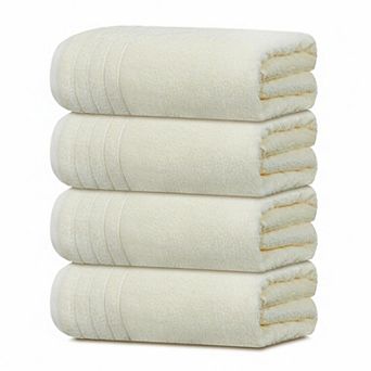 KAUFLY 4-Pack 30"x60" Cotton Bath Towels - Lightweight, Quick Dry, Super Soft & Absorbent