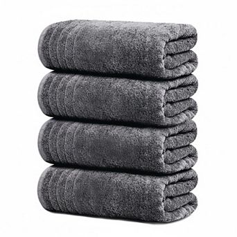 KAUFLY 4-Pack 30"x60" Cotton Bath Towels - Lightweight, Quick Dry, Super Soft & Absorbent