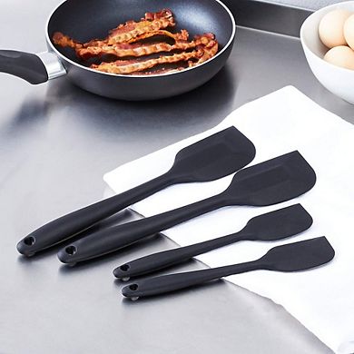 4-Piece Silicone Spatula Set, Heat-Resistant, Non-Stick, Food-Grade, Dishwasher Safe