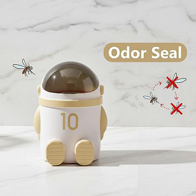 KAUFLY Astronaut Trash Can 12L Odor Control Detachable Large Storage Unique Spaceman Design