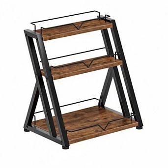KAUFLY 3 tier Countertop Spice Rack - Sturdy Industrial Organizer