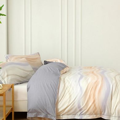 Queen Size 100% Cotton Floral Duvet Cover Set, Ultra Soft 3-Piece Bedding