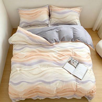 Queen Size 100% Cotton Floral Duvet Cover Set, Ultra Soft 3-Piece Bedding