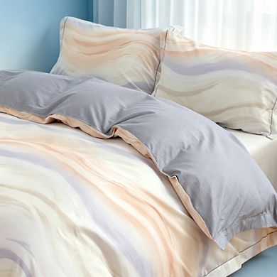 Queen Size 100% Cotton Floral Duvet Cover Set, Ultra Soft 3-Piece Bedding