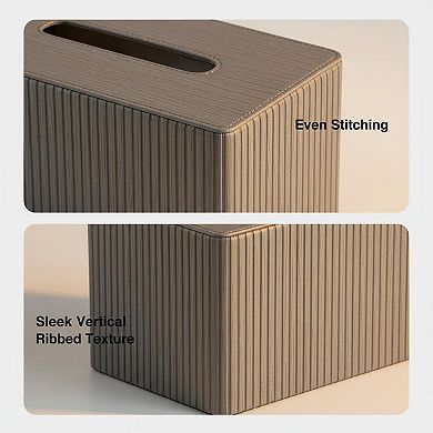KAUFLY Extra Large PU Leather Tissue Box Cover-Magnetic Closure,Water-Resistant Holder