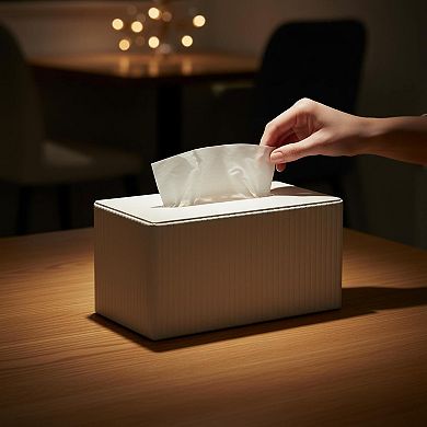 KAUFLY Extra Large PU Leather Tissue Box Cover-Magnetic Closure,Water-Resistant Holder