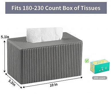 KAUFLY Extra Large PU Leather Tissue Box Cover-Magnetic Closure,Water-Resistant Holder