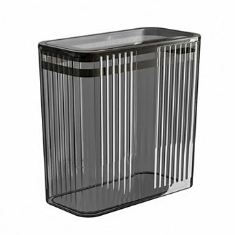 KAUFLY Slim 35 Gallon Press-Top Trash Can for Bathroom & Office, Transparent Plastic