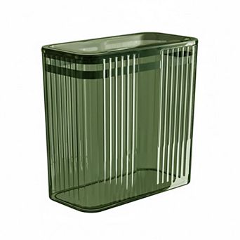 KAUFLY Slim 35 Gallon Press-Top Trash Can for Bathroom & Office, Transparent Plastic