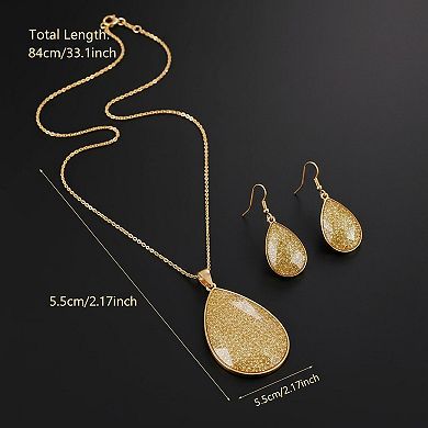 KAUFLY Women's Glitter Jewelry Set Necklace Earrings Multi Layer Bracelet Bridal