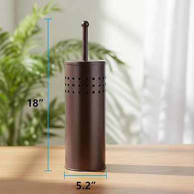 KAUFLY Multi Drain Toilet Plunger With Holder Quick Dry Compact Bathroom