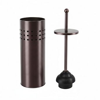 KAUFLY Multi Drain Toilet Plunger With Holder Quick Dry Compact Bathroom