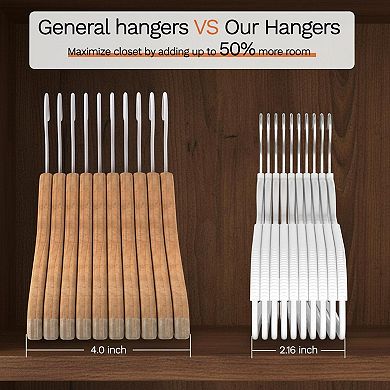 KAUFLY 60 Pack Thin Space Saving Hangers Non Slip Heavy Duty Plastic 360° Hook