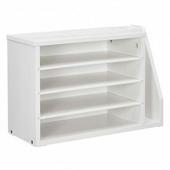 KAUFLY Mail Sorter Literature Organizer Adjustable Shelves Wood File Holders Desktop