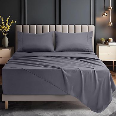 Queen Size Deep Pocket Sheet Set Fits Mattresses Up to 21 inches Cooling, Soft & Breathable