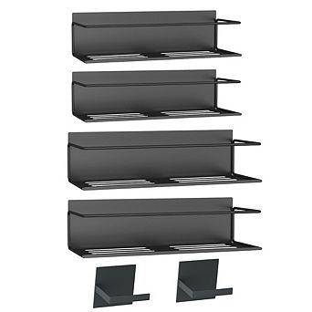 Magnetic Refrigerator Spice Rack Organizer 4 Pack with Magnetic Paper Towel Holder