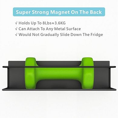 Magnetic Refrigerator Spice Rack Organizer 4 Pack with Magnetic Paper Towel Holder