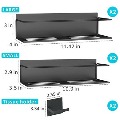 Magnetic Refrigerator Spice Rack Organizer 4 Pack with Magnetic Paper Towel Holder
