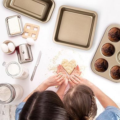 5-Piece Carbon Steel Nonstick Bakeware Set, Oven-Safe Cookie & Baking Pans