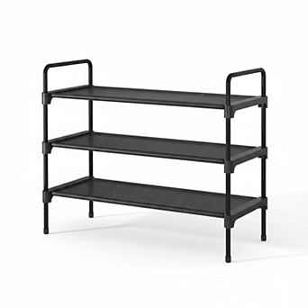 KAUFLY Sturdy Stackable Shoe Rack for Entryway, Detachable & Space-Saving