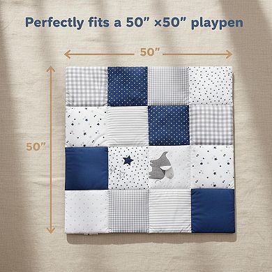 KAUFLY Extra Thick Soft Play Mat Non Slip Machine Washable Hand Quilted Tummy Time