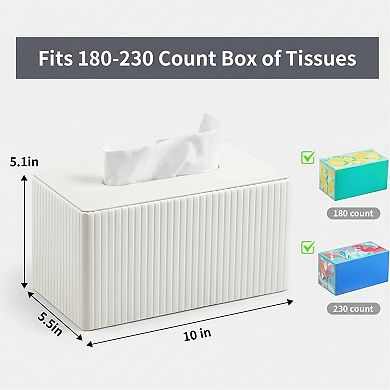Extra Large Tissue Box Cover with Magnetic Closure PU Leather