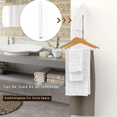 Wall Mounted Drying Rack Folding Clothes Hanger Space Saver
