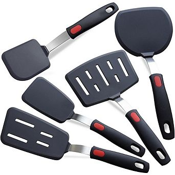 5 pc Silicone Spatula Set, Heat-Resistant, Nonstick Cooking Utensils