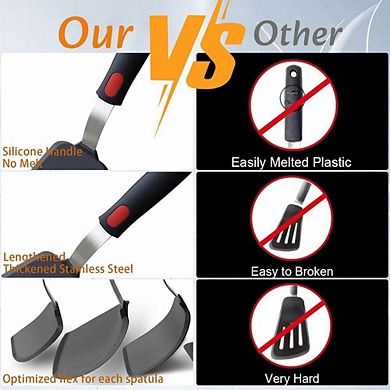 5-Piece Silicone Spatula Set, Heat-Resistant, Nonstick Cooking Utensils