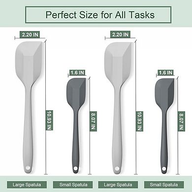 4-Piece Silicone Spatula Set, Heat-Resistant, Flexible Nonstick Utensils
