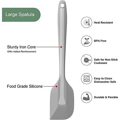 4-Piece Silicone Spatula Set, Heat-Resistant, Flexible Nonstick Utensils