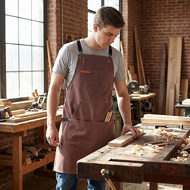 Aprons with Pockets, Waterproof Kitchen Apron, Adjustable Cooking Apron Durable Polyester Aprons