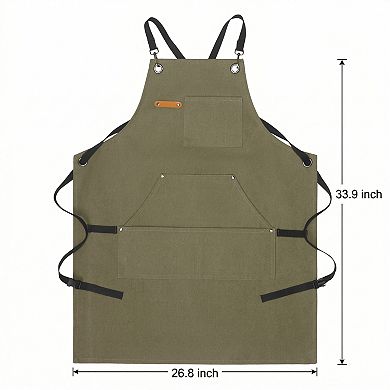 Aprons with Pockets, Waterproof Kitchen Apron, Adjustable Cooking Apron Durable Polyester Aprons