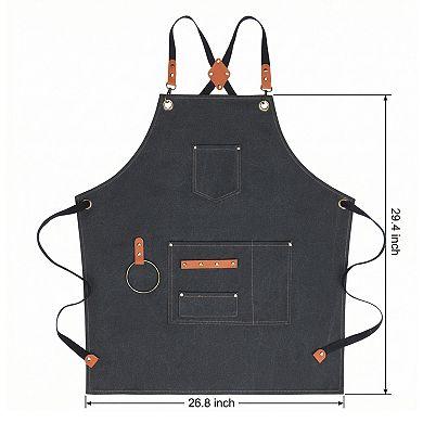 Aprons for Men with Pockets, Kitchen Apron, Adjustable Cooking Apron, Polyester Aprons for Home