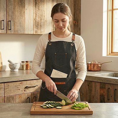Aprons for Men with Pockets, Kitchen Apron, Adjustable Cooking Apron, Polyester Aprons for Home