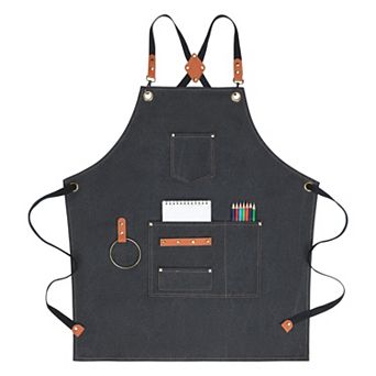 Aprons for Men with Pockets, Kitchen Apron, Adjustable Cooking Apron, Polyester Aprons for Home