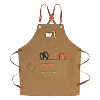 Aprons for Men with Pockets, Kitchen Apron, Adjustable Cooking Apron, Polyester Aprons for Home