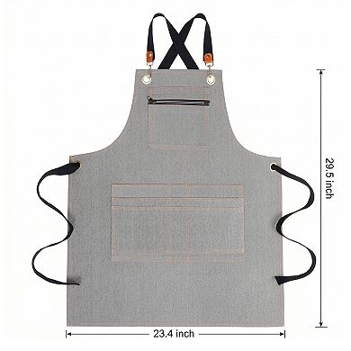 Aprons for Women with Pockets, Kitchen Apron, Adjustable Extra Long Waist Cooking Durable Aprons