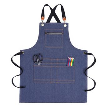 Aprons for Women with Pockets, Kitchen Apron, Adjustable Extra Long Waist Cooking Durable Aprons