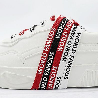 Women's Classic All-Match Thin Shoelaces Running Sneakers 2 Pairs 39.4"