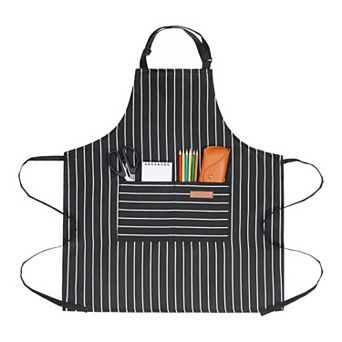 Aprons for Women with Pockets, Kitchen Apron, Adjustable Long Waist Polyester Cooking Apron for Home