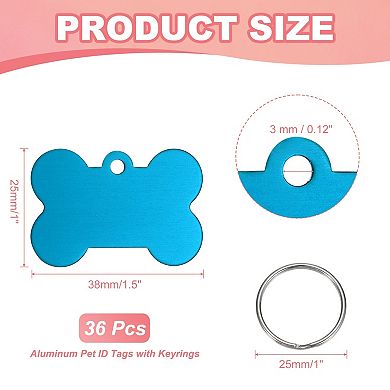 36Pcs Pet ID Tags, Personalized Dog Cat Tag