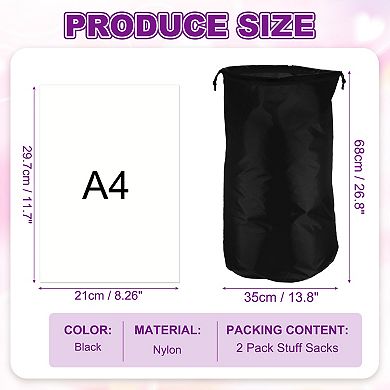13.8 x 26.8" 2Pcs Stuff Sack, Ditty Bags Storage Sacks Drawstring