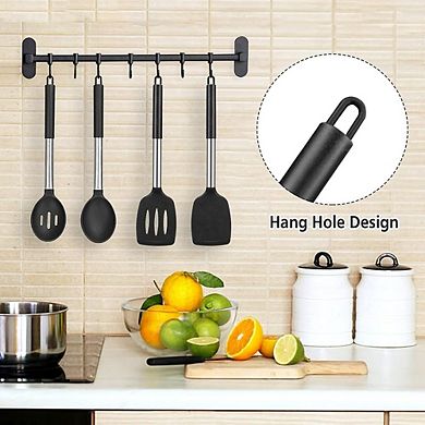 4-Pc Silicone Cooking Spatula & Spoon Set Heat Resistant, Nonstick, Durable